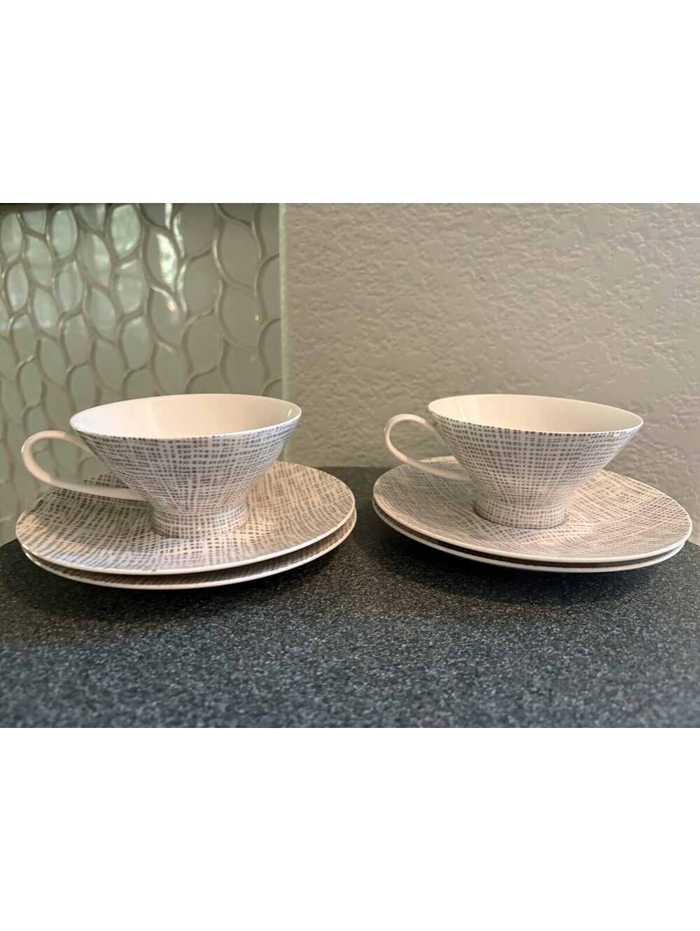 Silk Velvet by Rosenthal China of Germany 2 Sets Cup and Saucer + 2 extra saucer